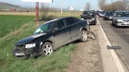 Carambol cu patru maşini în Suceava