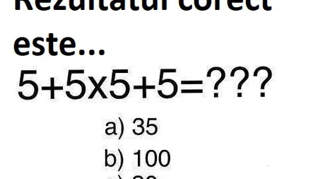 Un simplu exerciţiu de matematică stârneşte controverse în online. Care este rezultatul corect?