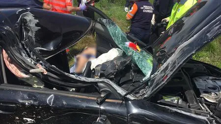 Accident grav pe Autostrada A1. Două persoane au fost rănite