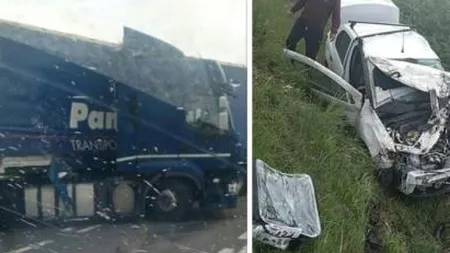 Accident mortal la Bihor. Un actor a surprins momentul impactului dintre un Logan şi un TIR VIDEO ŞOCANT