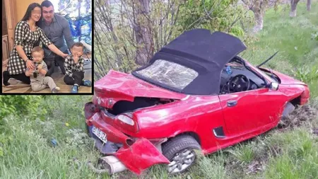 Un nou accident cutremură România. A murit pe loc, aruncat prin plafonul decapotabilei. Doi copii au rămas fără tată
