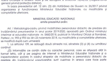 Titularizare 2019. Un alt ordinul semnat de Andronescu a fost întors de la publicarea în Monitorul Oficial