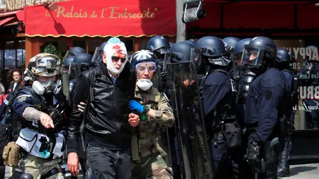 Haos la Paris, cu ocazia demonstraţiilor de 1 Mai. IMAGINI ŞOCANTE cu violenţele VIDEO