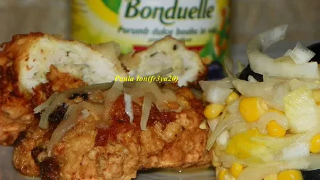 Rulouri din muschi file cu salata de andive si legume