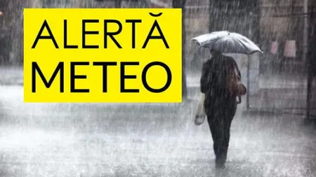 Avertizare meteo COD PORTOCALIU şi GALBEN de ploi şi vijelii în orele următoare