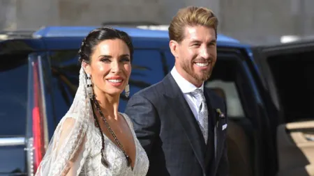 Sergio Ramos şi iubita lui, o frumoasă prezentatoare TV, s-au căsătorit sâmbătă la Sevilla