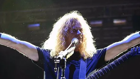 Dave Mustaine, solistul Megadeth, a fost diagnosticat cu cancer la gât. Trupa şi-a anulat un concert