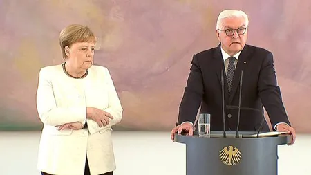 Angela Merkel a tremurat din nou violent la o ceremonie oficială. Este pentru a doua oară în zece zile VIDEO