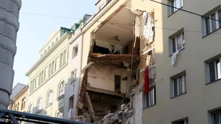 O clădire din Viena s-a prăbuşit. Patru persoane au fost rănite grav FOTO UPDATE