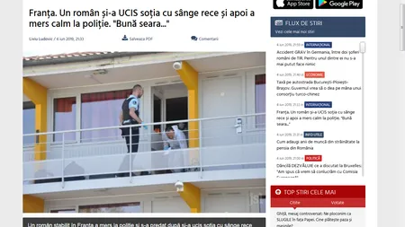 Şi-a ucis soţia cu sânge rece şi s-a predat poliţiei. Românul le-a povestit poliţiştilor cum s-au petrecut faptele