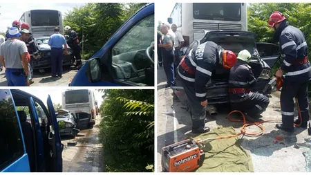 Accident cu 40 de persoane după un carambol cu trei vehicule