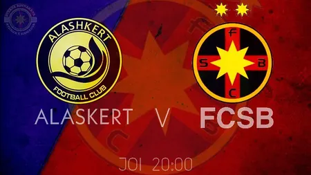 PRO TV LIVE VIDEO Alashkert - FCSB  0-3 în EUROPA LEAGUE. La pas, spre grupe