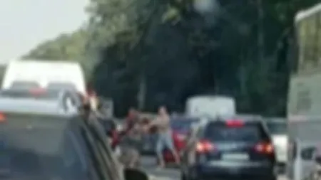 Bătaie între şoferi pe Autostrada Bucureşti-Piteşti VIDEO