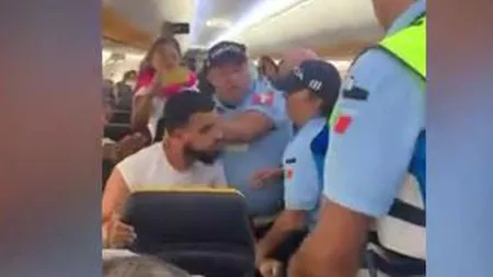 Alertă în avion! Ce s-a întâmplat după ce un tânăr a lovit o stewardesă VIDEO