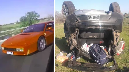 Un Sandero s-a luat la întrecere cu un Ferrari, pe autostradă. Totul era să se încheie cu o mare tragedie VIDEO