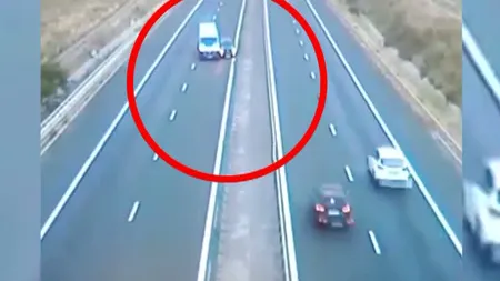 Accident pe autostrada A1 din cauza unui şofer care era atent la telefon