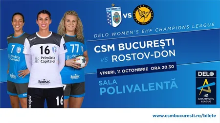 CSM BUCURESTI ROSTOV DON 23-23. Meci dramatic în Liga Campionilor la HANDBAL FEMININ