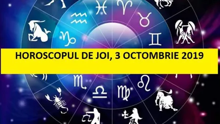 Horoscopul zilei de JOI 3 OCTOMBRIE 2019. Pluto iese din retrograd, Mercur intră în Scorpion!