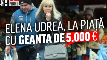 Elena Udrea, la piaţă cu geanta de 5.000 de euro. A făcut furori printre tarabe