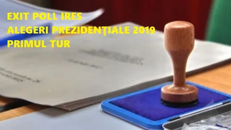 Exit poll alegeri prezidenţiale 2019. IRES anunţă ce candidaţi ajung în turul 2 UPDATE: ora 21.00