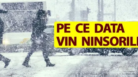 ANUNŢ DE LA METEOROLOGI. Pe ce dată va începe să ningă în toată România, inclusiv în Bucureşti