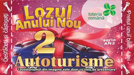 LOZUL ANULUI NOU. Loteria Română anunţă câştiguri în bani în valoare totală de 721.600 lei şi două autoturisme