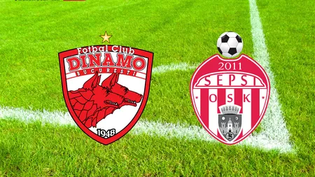 DINAMO - SEPSI 1-2 în etapa a 21-a din LIGA 1. 