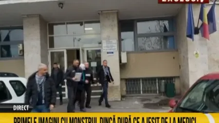 Gheorghe Dincă, dus de urgenţă la medic. Primele imagini cu monstrul din Caracal după vizita la Policlinica MAI