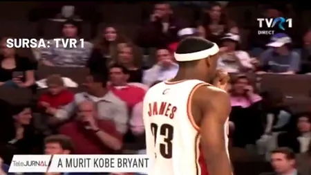 Gafă colosală la TVR după moartea lui Kobe Bryant. Este scandalos! VIDEO
