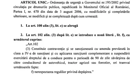 COD RUTIER 2020. Noi schimbări, amenzi mult mai mari pentru consum de alcool, depăşiri neregulamentare, dar şi pentru drumari