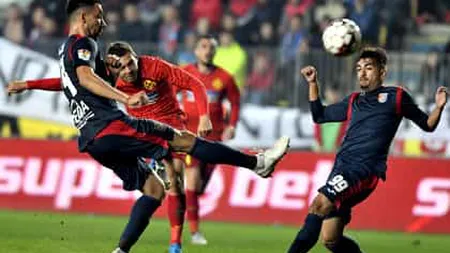 FCSB - CHINDIA 1-1, surpriză uriaşă în Liga 1. VEZI CLASAMENTUL