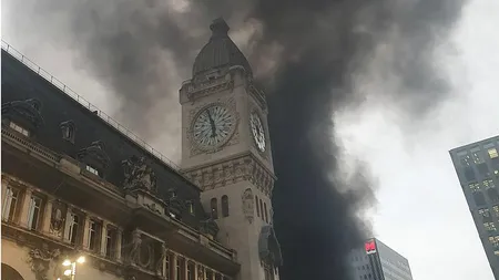 Incendiu puternic la Paris. Gare de Lyon, evacuată de urgenţă VIDEO