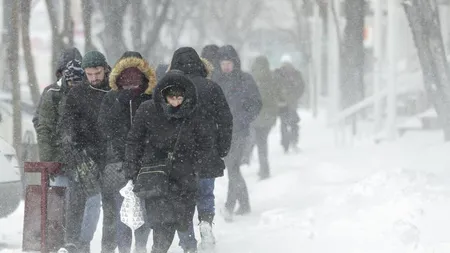 Avertizare meteo COD PORTOCALIU şi COD GALBEN: Ninsori şi viscol în mai multe judeţe. Este vizat şi Bucureştiul