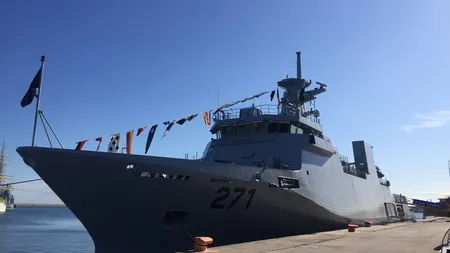 Cea mai spectaculoasă navă de război construită în România. A costat 400 de milioane de euro şi a fost gata în doi ani VIDEO