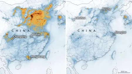 NASA arată efectele neaşteptate ale coronavirusului! Ce s-a întâmplat cu poluarea din China