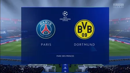 PSG - BORUSSIA DORTMUND 2-0 LIVE STREAM ONLINE VIDEO în CHAMPIONS LEAGUE la Digi Sport şi Telekom Sport