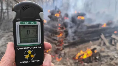 Un nou dezastru la Cernobîl. Incendiu puternic lângă centrala nucleară, nivelul radiaţiilor a crescut de 16 ori VIDEO