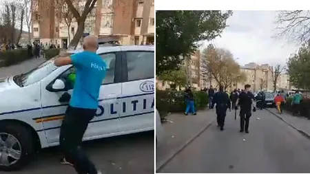 Bătaie în stradă între localnici şi poliţişti la Hunedoara după ce agenţii au vrut să reţină un bărbat beat şi fără declaraţie