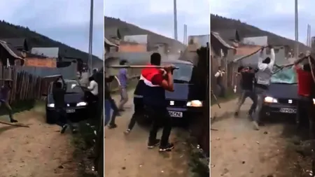 Scandal la Săcele, Braşov, şi în Prahova. Oamenii s-au bătut cu lopeţi şi bâte, apoi au atacat poliţiştii VIDEO