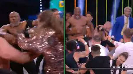 Mike Tyson, HAOS TOTAL în ringul de wrestling. A provocat o bătaie generală VIDEO