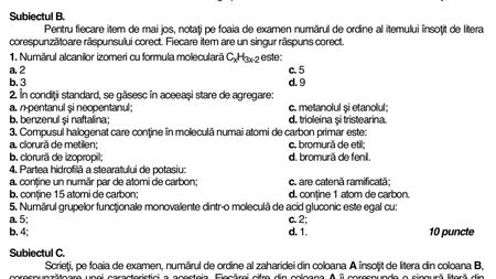 BACALAUREAT 2020 EDU.RO. SUBIECTE CHIMIE şi SUBIECTE FIZICĂ Bacalaureat 2020