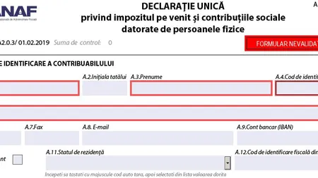 ANAF recomandă depunerea Declaraţiei unice prin mijloace electronice de transmitere la distanţă