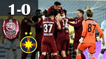 CFR CLUJ - FCSB 0-1 în etapa a 3-a din PLAY OFF LIGA 1. Ardelenii, şapte puncte avans! VEZI CLASAMENTUL