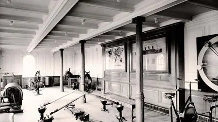 Imagini nemaivăzute de pe Titanic. Bogătaşii la sala de fitness, cum arătau aparatele în 1912 FOTO