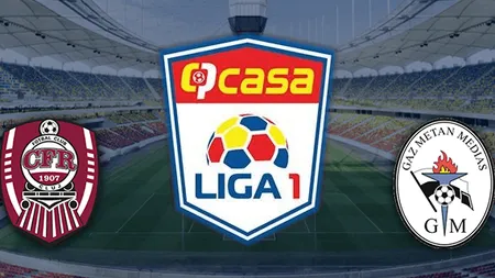 CFR Cluj - Gaz Metan Mediaş  2-0 şi campioana se apropie la un punct de Craiova UPDATE