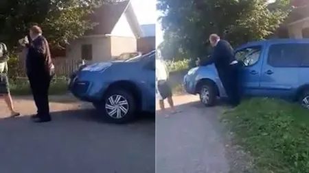 Primar din Suceava, filmat în timp ce înjura un localnic după ce a ajuns cu maşina în şanţ. 