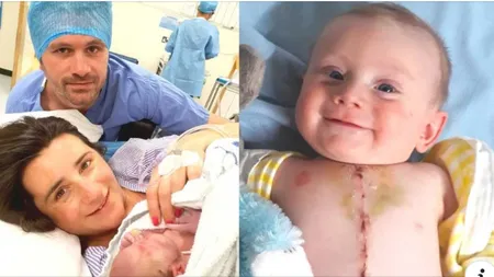 Povestea impresionantă a bebeluşului născut cu un defect cardiac congenital. A suferit trei intervenţii chirurgicale în câteva zile