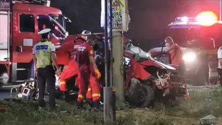 Accident grav între Eforie Nord şi Eforie Sud, după ce un autoturism a intrat într-un stâlp. Un tânăr de 22 de ani a decedat VIDEO