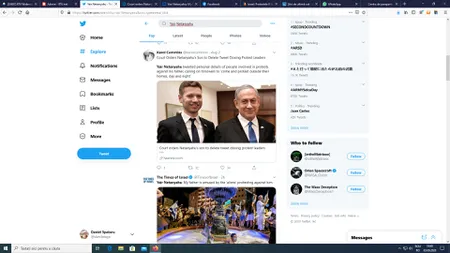 Benjamin Netanyahu ia în râs protestele împotriva sa. 