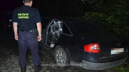 Poliţia de frontieră a descoperit o maşină abandonată cu ţigări de contrabandă în valoare de 35.000 de euro